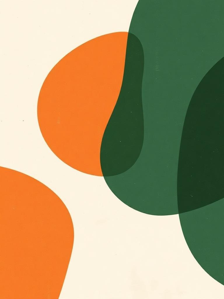 Abstract editorial shapes in clay and green